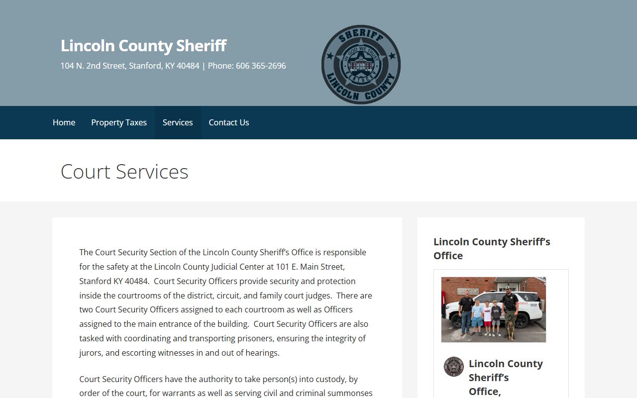 Lincoln County court charges and courthouse security records