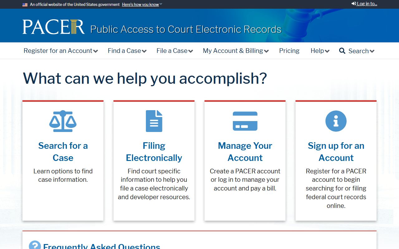 Lincoln County court records federal PACER portal