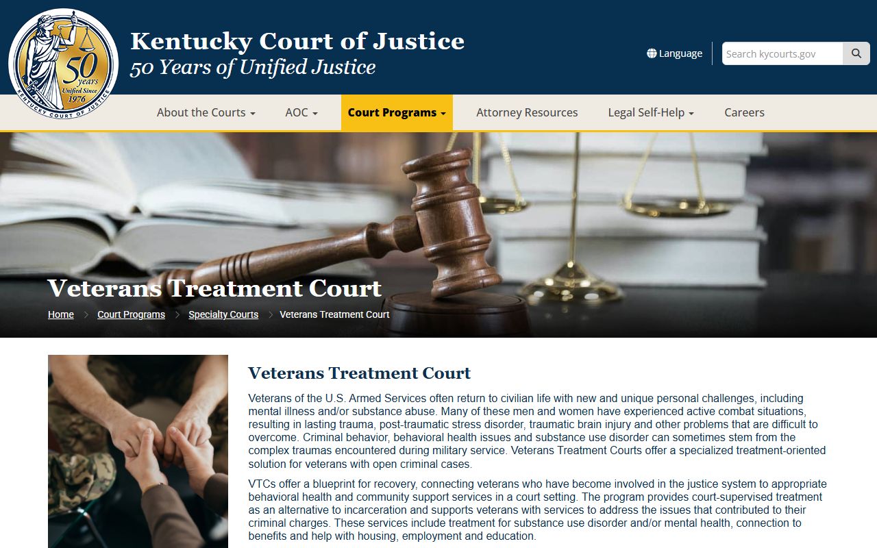 Lincoln County Circuit Court records and Kentucky Veterans Treatment Court information
