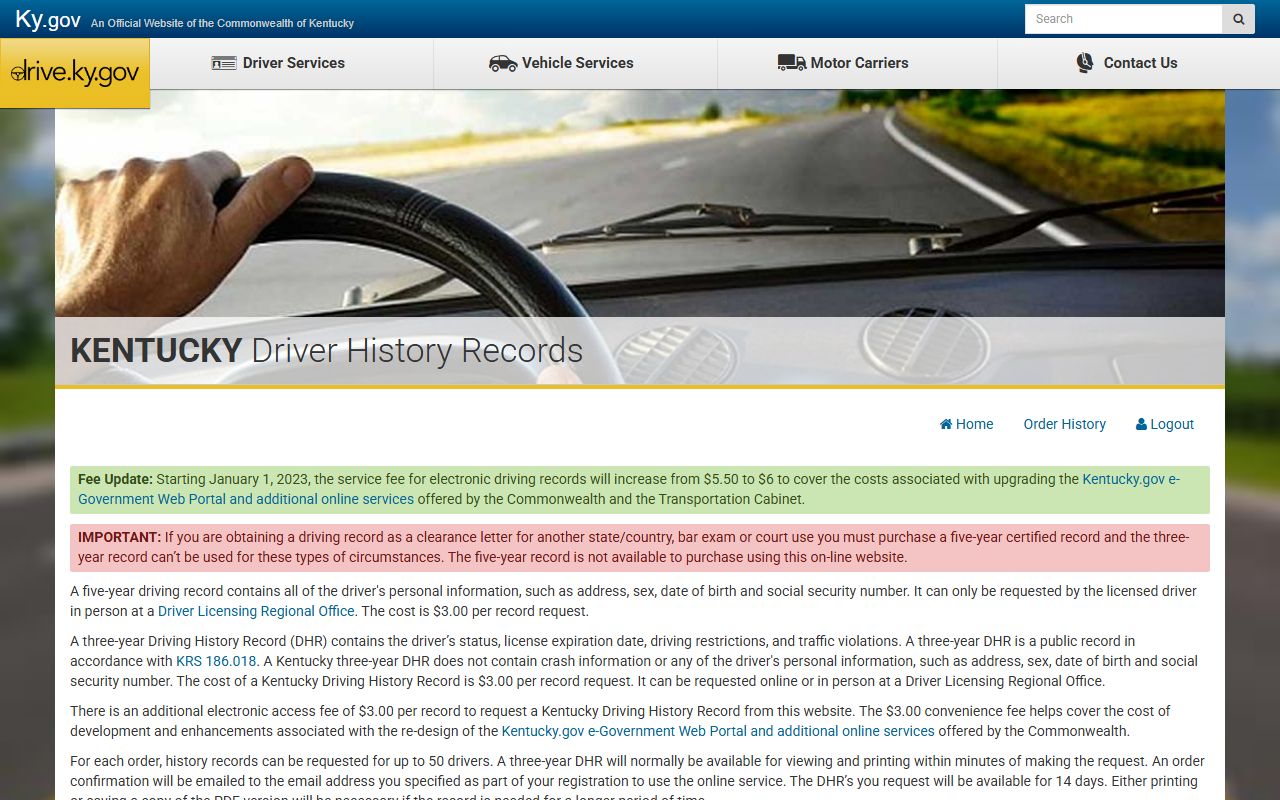 Lincoln County traffic court records online driver history record system